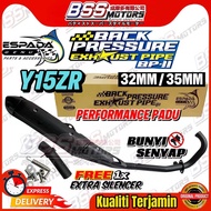 ESPADA Back Pressure BP-II Yamaha Y15ZR Y15 Racing Exhaust Pipe V2 32MM 35MM Cutting Standard Ekzos 