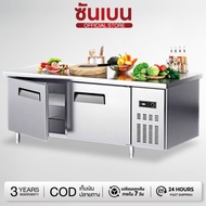 SHANBEN เคาเตอ์แช่เย็น ตู้แช่เย็น ตู้แช่แข็งแบบเคาเตอร์เตรียมทำอาหารด้านบนได้ ตู้เย็นตู้เย็นเชิงพาณิ