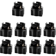 WLJH 10pcs T5 Twist Lock Socket 74 73 37 2721 Wedge Base 3/8" 9 mm Socket Dashboard Instrument Panel