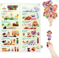 CHEFAN Felt Board Stories for Toddlers, Interactive Nursery Rhymes Felt Board Set, Circle Time Props