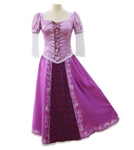 Plus Size XS-XXXL The Princess Rapunzel Fancy Dress Adult Costumes For Halloween/Carnival Party Tang