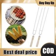 Stainless Steel BBQ Skewer Reusable Barbecue Kebab Stick Reusable Grilling Stainless Steel Stick BBQ