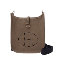 全新 HERMES 愛馬仕 手袋 EVELYNE 16 18 斜挎包 伊芙琳包 大象灰