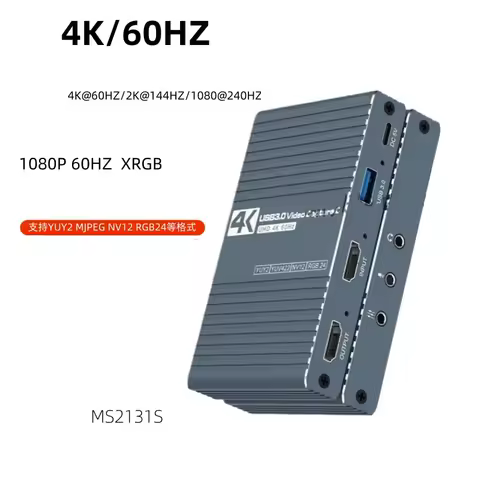 4K 60Hz HDMI Audio Video Captue Card USB 3.0 Game Live Streaming Card for PS4/5,Nintendo Switch Capt