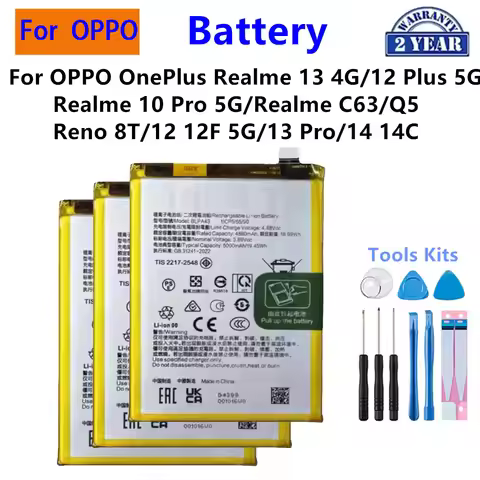 BLPA43 BLP951 BLP935 BLPA59 BLPB49 Battery For OPPO OnePlus Realme 13 10 Pro Reno 8T 12 12F 13 Pro R