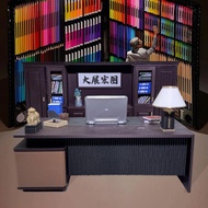 [szluzhen3gv] 1/12 Miniature Office Furniture Set,Dollhouse Decoration ,Miniature Office Table Simul