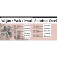 Stainless Steel Wok Pan Cooking Wok/ Frying Pan 2-Handle Cooking Pan/