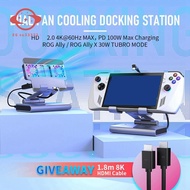 (su33322ou.th) 6 in 1 RGB Dual Fans Docking Station for  ALLY SteamDeck Game Console Dock Adjustable