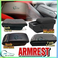 Car Arm Rest USB Port Armrest Console Box Axia Bezza Viva Myvi 2005-2020 Aruz Persona VVT Saga VVT I
