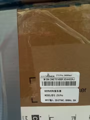 AN 10 units available BITMAIN Antminer Z15 Pro 840K - 10 units available