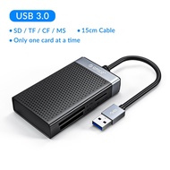 [ส่งจากไทย-ออกใบกำกับได้] ORICO 4 in 1 USB 3.0 Card Reader 5Gbps USB C Portable Memory Smart Card Re