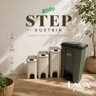 Iruma x LAVA Enviro Step Dustbin with Foot Pedal & Dual Opening Lid (10L / 15L / 20L / 45L)
