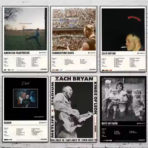 Popular Singer Z-Zach Bryan Poster High Quality Dorm Living Room Aesthetic Wall Decoration Painting 