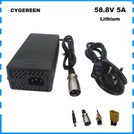 【Daily Deals】 52v 5a Electric Bike Li Ion Charger 58.8v 5a For 14s 52 Volt Ebike Scooter Lithium Sma