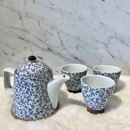 全新 有田燒陶瓷茶壺 茶具組 泡茶壺 茶杯（附5個茶杯）