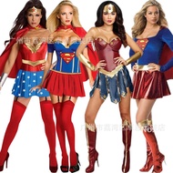 Anime Costume Halloween Adult Superman Batman Costume Adult Supergirl Wonder Woman Costume