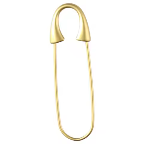 10Pcs Metal Gold Brooches Metal Spring Lock Pin 1.93*0.55inch Gold Heavy Duty Safety Pin Metal Safet
