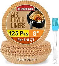 Disposable Air Fryer Liners - 125Pcs Non-Stick Parchment Paper, Oil-Proof & Waterproof for Easy Clea