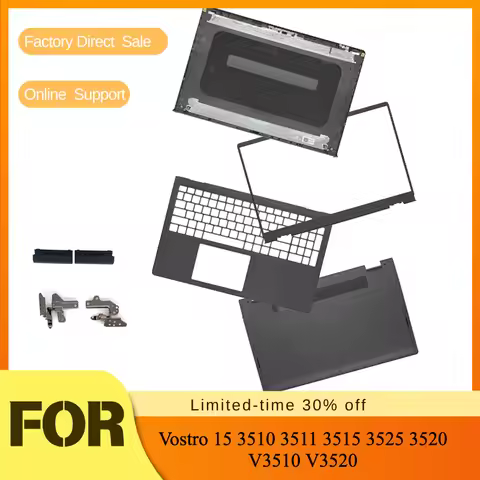 LCD Back Cover/Front Bezel/Palmrest/Bottom Case/Hinges Cover For DELL Vostro 15 3510 3511 3515 3525 