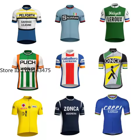 Once Retro Cycling Jersey Men Breathable Bicycle Clothing Coppi Road Bike Jersey Maillot Ciclismo