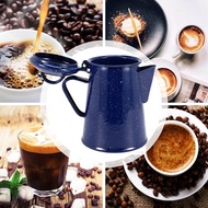 1.2L Enamel Coffee Pot Hand Tea Water Kettle Teapot Decor Starry Blue Teapot Cafe Tools