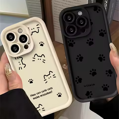 Lovely Line Cat Dog Phone Case for Huawei P40 P50 Mate 30 40 Nova 7 9 10 Honor 300 200 X7 X9 90 50 P