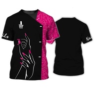 Nail Polish Manicurist T-Shirt - Y2K 3D Print Streetwear Top