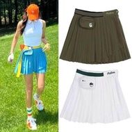 original new Malbon Korean golf clothing women's short skirt fashionable age-reducing pleated skirt small golf bag golf skirt