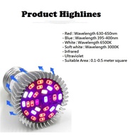 [SG Seller] 2pcs LED Plant Grow Light Bulb Red / Blue For Indoor Garden Plants Flower Hydroponics Gr