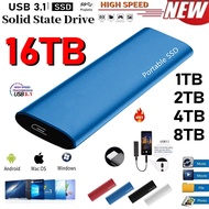 New Portable High Speed 16TB 8TB 4TB 2TB M.2 SSD External Hard Disk for Mobile Phone or Computer