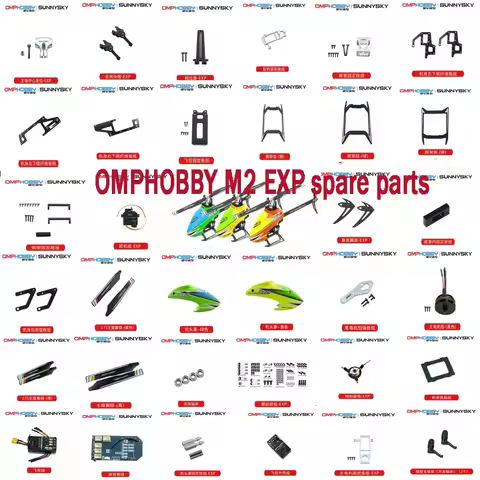 OMPHOBBY M2 EXP RC Helicopter Aircraft spare parts ESC motor servo receiver propeller landing gear S