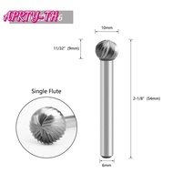 APRTY 1pcs Round Ball 6mm shank Rotary Burrs Milling Cutter Rotary Tool Burr Rotary