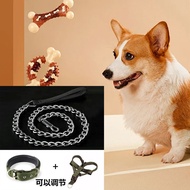 Anti-Bite Dog Leash Lengthened Anti-Rust Dog Tie Chain Dog Chain Dog Collar Iron Chain Dog Leash Dog