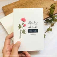 Bible Verse Art Card Set | Birthday/anniversary/wedding/chiking Cards | Tell the truth in love