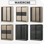 5 Feet Sliding Door Wardrobe With Drawer & Sliding Mirror Bedroom Furniture