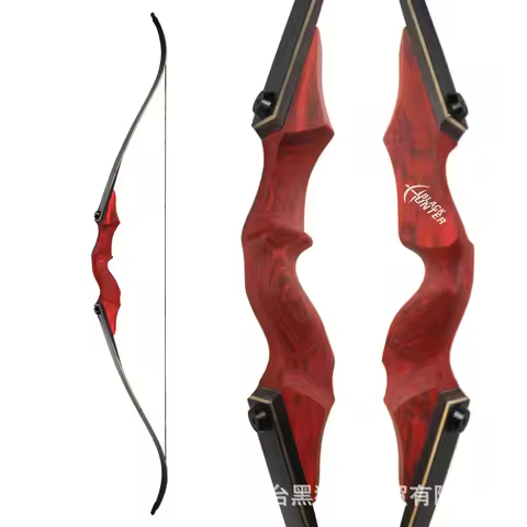 60" Recurve Bow 20-60lbs Takedown Wooden Riser Adult Hunting Target Bow Archery
