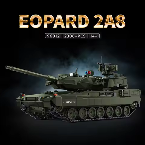2306PCS Leopard 2A8 Tank Building Blocks Military Model Ornaments Assembly Armored Vehicle Bricks To