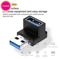 Cheesenm USB-A Mobile Phone Adapter 90 Degree USB C to USB A Adapter Right Angle USB A 3.0 Male to U
