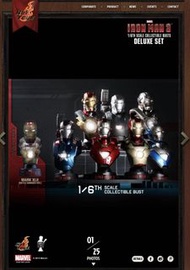 Hottoys Hot Toys Ironman 3 1:6 bust 半胸像 Deluxe set