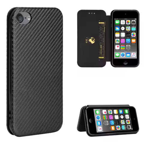 For Apple iPod Touch 5 6 7 Luxury Carbon Fiber Skin Magnetic Adsorption Case For Apple iPod Touch5 T