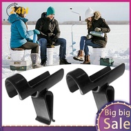 [infinisteed.sg] 2 Pcs Fishing Rod Rack Bucket Rod Holder Fishing Rod Tool Ice Fishing Rod Holder