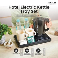 IDEALIFE Hotel Electric Kettle Tray Set IL-111s 1.2L Electric Hotel Kettle Set IL111s