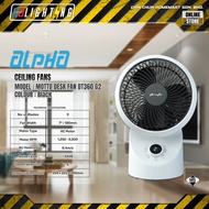 ALPHA MOTTO Desk Fan 7 Inch Black DT360 G2/7-AC | Compact Portable Cooling Fan | Strong Airflow | Ho