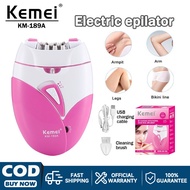 Kemei USB Rechargeable Epilator Women Electric Hair Remover Female Epilator Face Depilation KM-189A