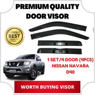 Nissan Navara D40 Premium Quality Door Visor Air Press Window Door Visor
