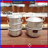 ✷ ◄ ◷ Kaldero Ordinary Body Double Handle Aluminum 6 different sizes thick built Pares Kaldero