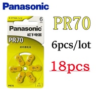 18pcs PR70 Panasonic Hearing Aid Batteries A10 E10AE PR536 P10 S10A Hearing Aids Battery For Audífon