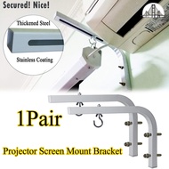 90 Degrees Bracket Projection Screen Hanger Adjustable Ceiling Mount L Shape Hook Holder