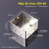Hộp Nối Dây Bằng Thép Không Gỉ Siêu Mỏng BUIBO TH-86P-M Hộp Nối Dây Ổ Cắm Công Tắc Kiểu 86 Hộp Nền T