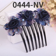 Korean version simple flower Juan yarn inserted comb ball head hair curler versatile acrylic jewelry